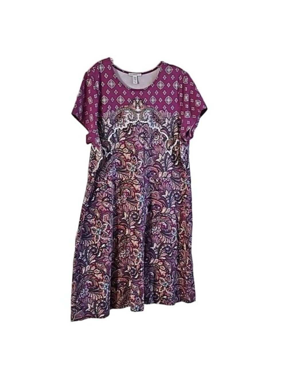 ISAAC MIZRAHI LIVE PAISLEY DRESS 1X